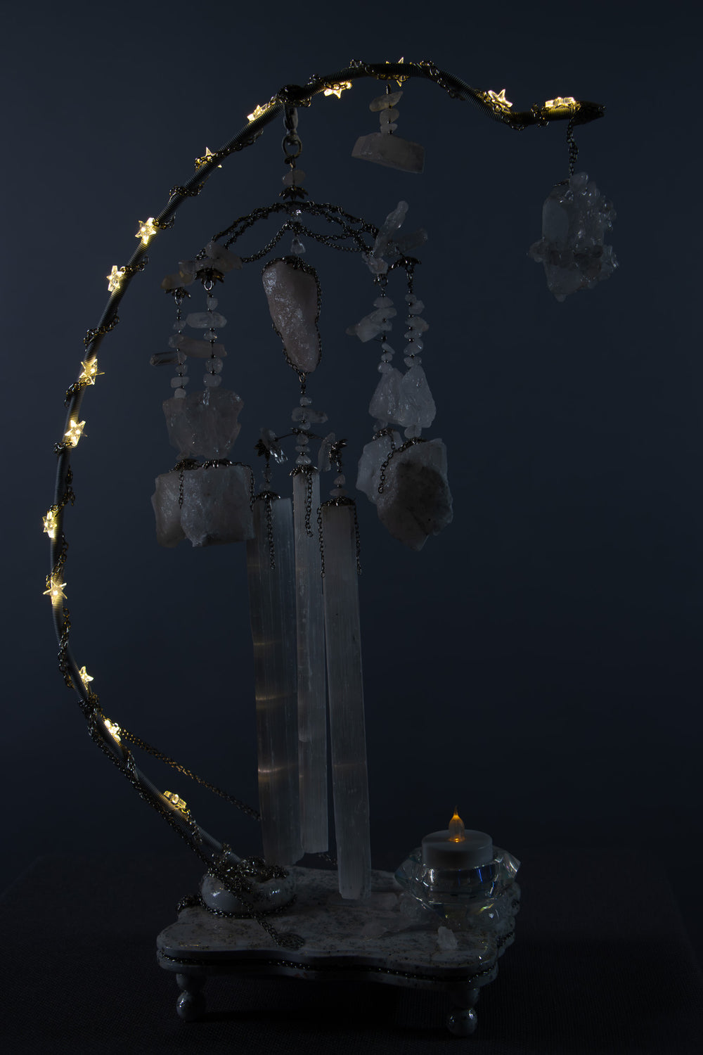 MYSTIC ELEMENTS IN MOTION KINETIC MOBILE CRYSTAL SCULPTURE - ElementsInMotion