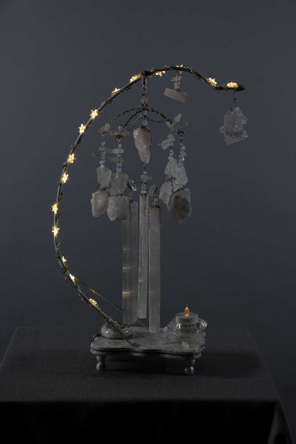 MYSTIC ELEMENTS IN MOTION KINETIC MOBILE CRYSTAL SCULPTURE - ElementsInMotion