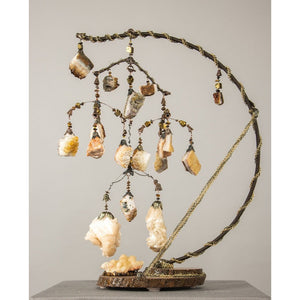 ETHEREUM ELEMENTS IN MOTION KINETIC MOBILE CRYSTAL SCULPTURE