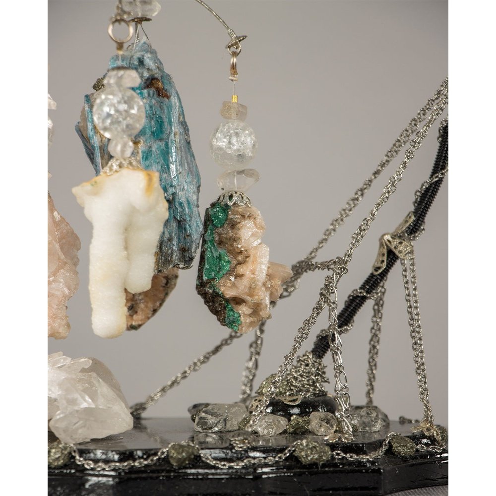 GRANDUAL ELEMENTS IN MOTION KINETIC MOBILE CRYSTAL SCULPTURE