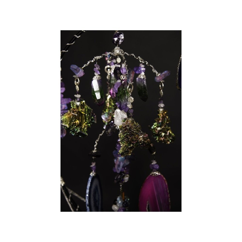 WHIMSEE ELEMENTS IN MOTION KINETIC MOBILE CRYSTAL SCULPTURE