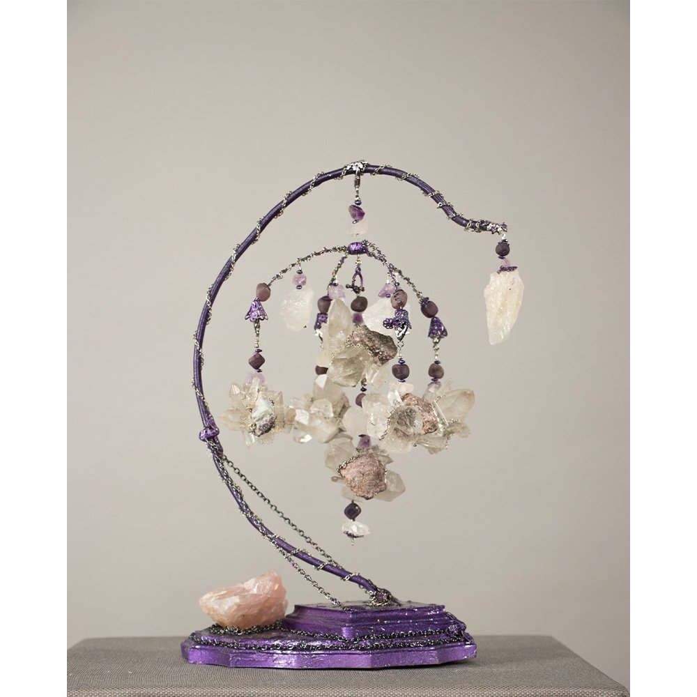 PARALLAX ELEMENTS IN MOTION KINETIC MOBILE CRYSTAL SCULPTURE ...
